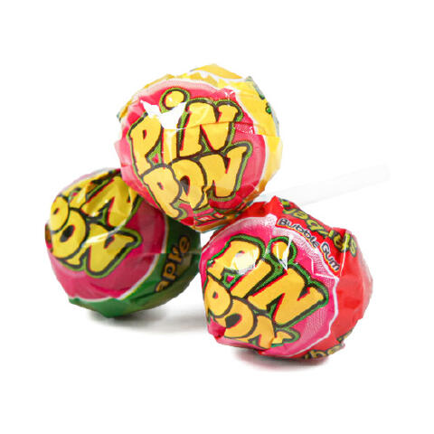 PIN PON LOLLIPOP GUM SOUR MIX (53ST) 0,954 KG