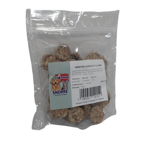 Snorre - T&#248;rrfisk Godbiter til Hund (Dog biscuits) 150gr 1x20