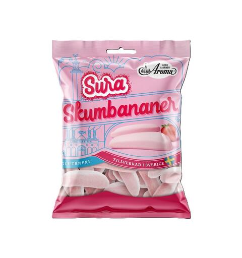 Sura Skumbananer Jordgubb 95g 1x10