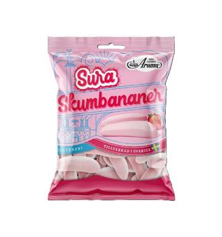 Sura Skumbananer Jordgubb 95g 1x10
