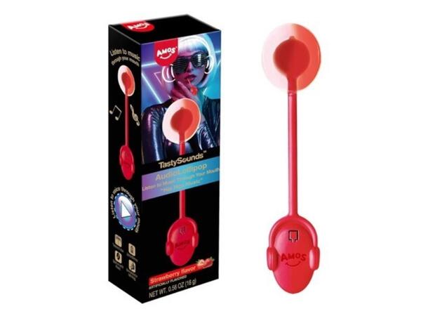 TastySounds Lollipop Strawberry 12g 1x24 