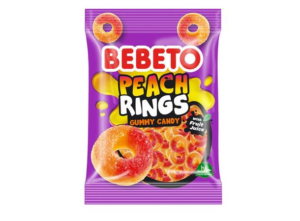 Bebeto Peach Rings 80g 1x12 