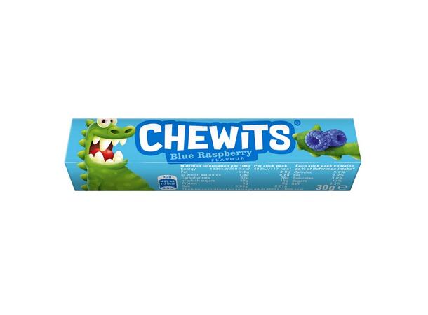 Chewits Blue Raspberry Flavour 30g Stick Pack 1x40 
