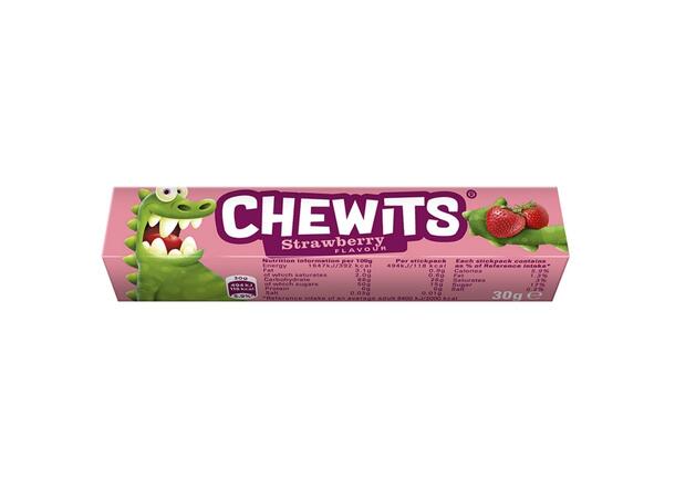 Chewits Strawberry flavour stick pack 30g 1x40 