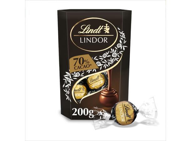 Lindt Lindor Extra Dark Chocolate Truffles Box 200g 1x8 