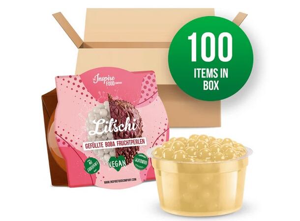 Lychee fruit pearls sleeve pack 100 g 1x20 
