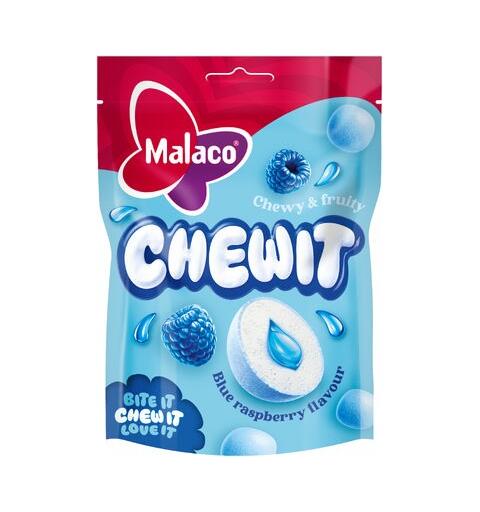 Malaco Chewit Blue Raspberry 115g 1x9