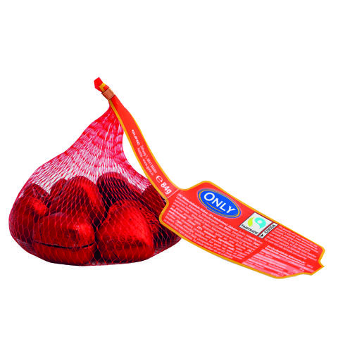 Milk chocolate hearts with milk cream filling 84g 1x26