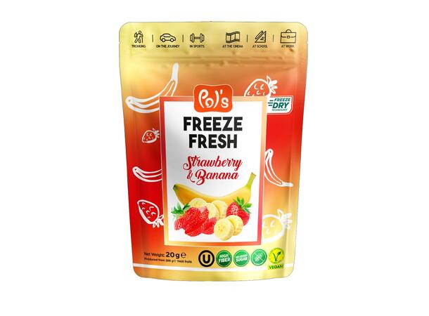 POL'S  - FREEZE DRIED SLICED STRAWBERRY & BANANA 20 G 1X15 