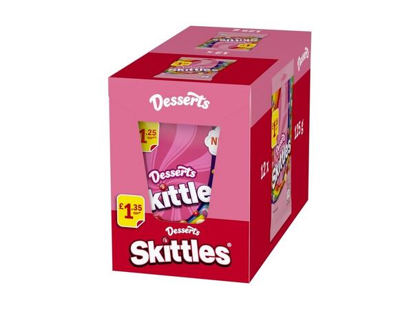 Skittles Vegan Sweets Dessert Flavoured Treat Bag 125g 1x12 
