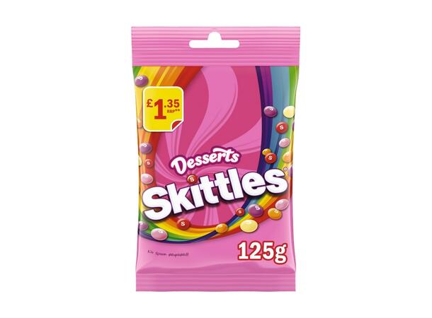 Skittles Vegan Sweets Dessert Flavoured Treat Bag 125g 1x12 