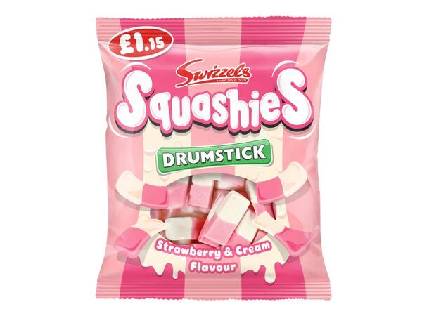 Swizzels Squashies Drumstick Strawberry & Cream Flavour Bag 120g 1x12 