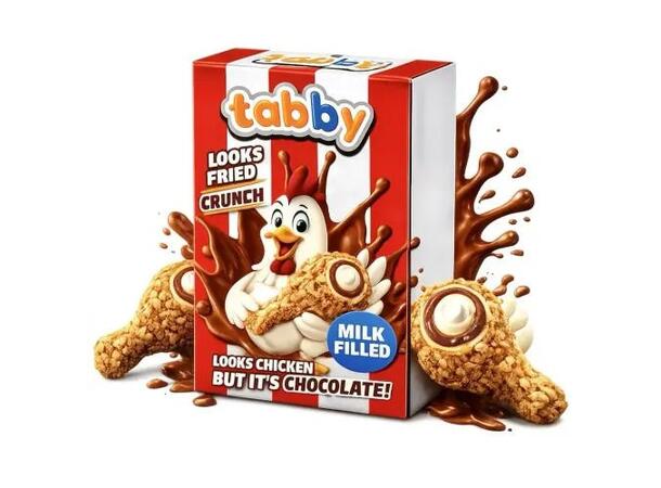 Tabby Chicken Wings Chocolate 50g 1x24 