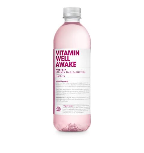 VITAMIN WELL AWAKE HALLON 50CL 1x12 Bringebær