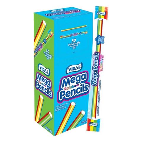 Vidal Mega Rainbow Pencils 25g 1x50