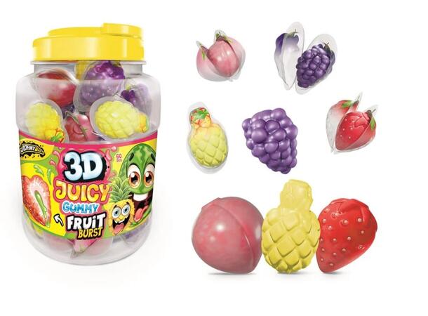 3D Juicy Gummy Fruit Burst 1x60 NB: INGEN STREKKODE PÅ SINGLE PRODUKT 