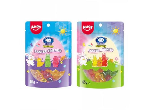 Amos 4D Gummy Mix Easter 65g 1x24 