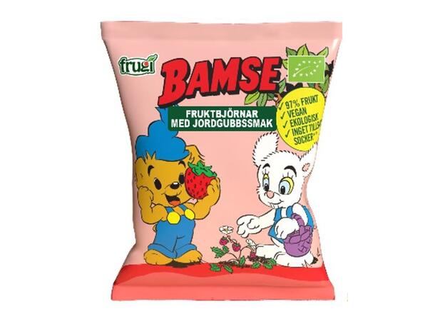 BAMSE Fruktbjörnar Jordgubb 40g 1x10 