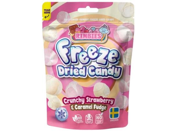 Freeze dried candy crunchy strawberry & Caramel Fudge 80 G 1x15 
