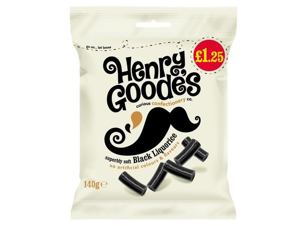 HENRY GOODE SOFT LIQUORICE £1.25 PMP 1x12 140 g 