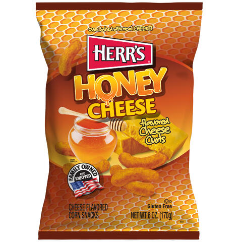 Herr&#39;s Honey Cheese Curl 170 G 1x12
