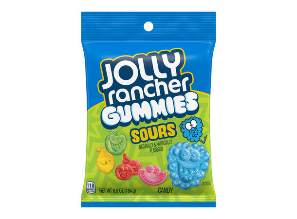 JOLLY RANCHER Gummies Sours Flavors Peg 6.5 oz 1x12 