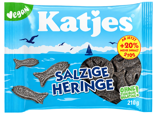 Katjes Salzige Heringe 210g - vegan 1x18 