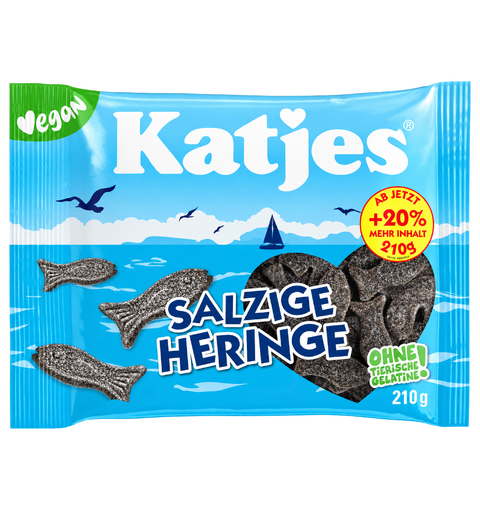 Katjes Salzige Heringe 210g - vegan 1x18