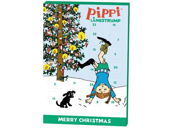 Pippi Långstrump Chokladkalender 4 olika motiv 75g 1x24 