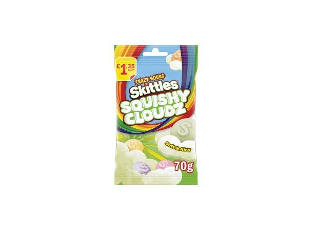 Skittles Squishy Clouds Sour Treat Bag 70g 1x14 
