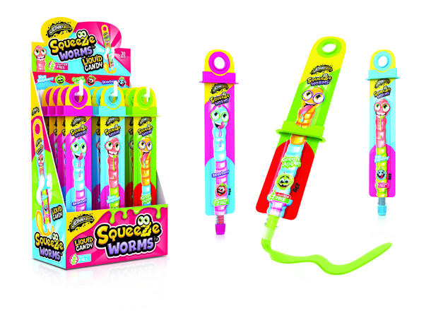Squeeze Worms op. 30 pcs. Johny Bee - Liquid Candy 