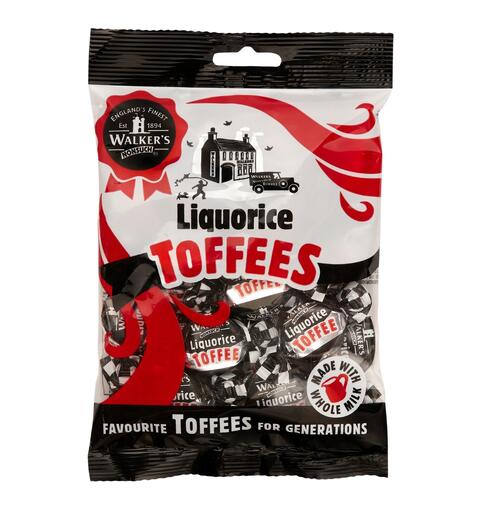 WALKERS NS - LIQUORICE TOFFEE BAG 150G 1x12 150 g
