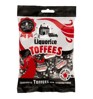 WALKERS NS - LIQUORICE TOFFEE BAG 150G 1x12 150 g
