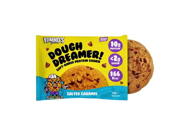 Yummo's Dough Dreamer Salted Caramel Soft-Baked Protein Cookie 50g 1x12 