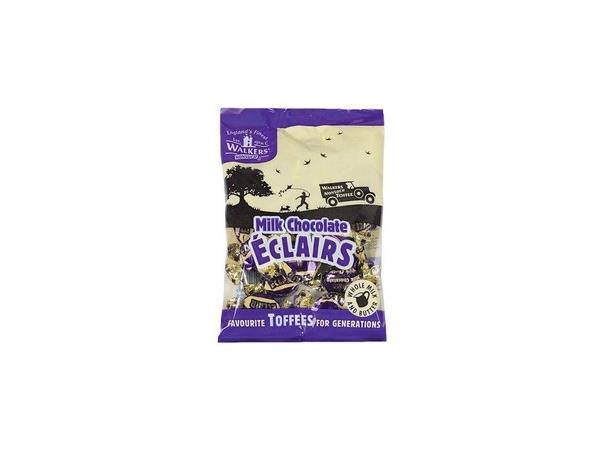 WALKERS MILK CHOCOLATE ECLAIRS 150 G 1x12 
