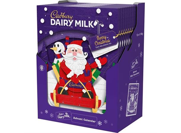 Cadbury Dairy Milk Chocolate Advent Calendar 90g 1x12 