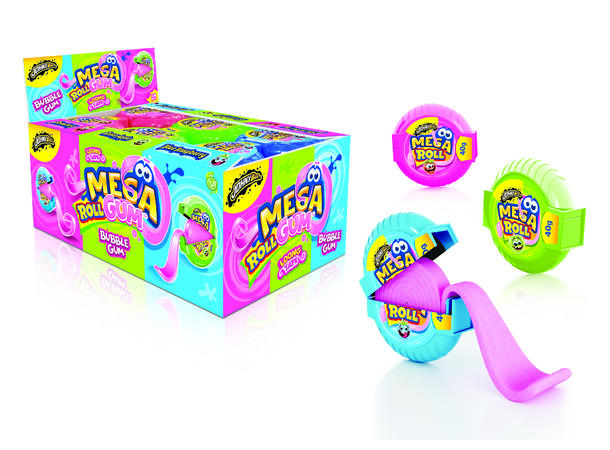 Mega Roll Bubble Gum Display 1x24 40g Johny Bee 
