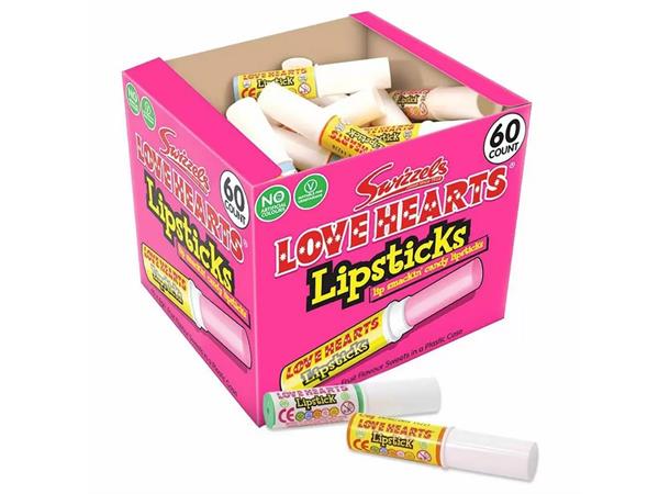 Swizzels Love Hearts Candy Lipsticks Box 60 Count 