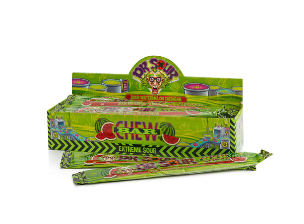 Dr. Sour – Watermelon Chew Bar 50g 24 pcs./display 
