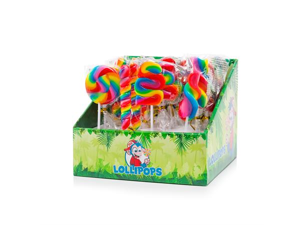 Mini-Lollipops Assorted Rainbow 24stk 