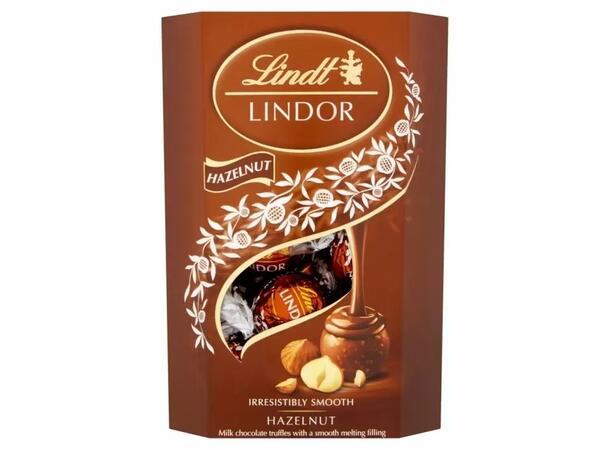 LINDT LINDOR HAZELNUT CORNET 200G 1x8 