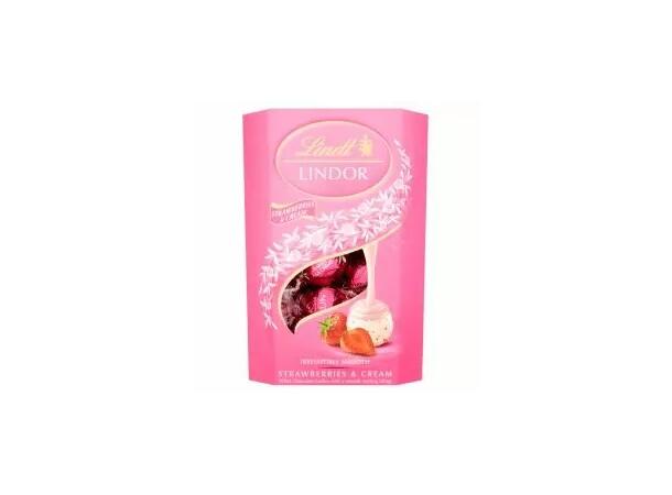 Lindt Strawberries & Cream Chocolate Truffles 200g 1x8 