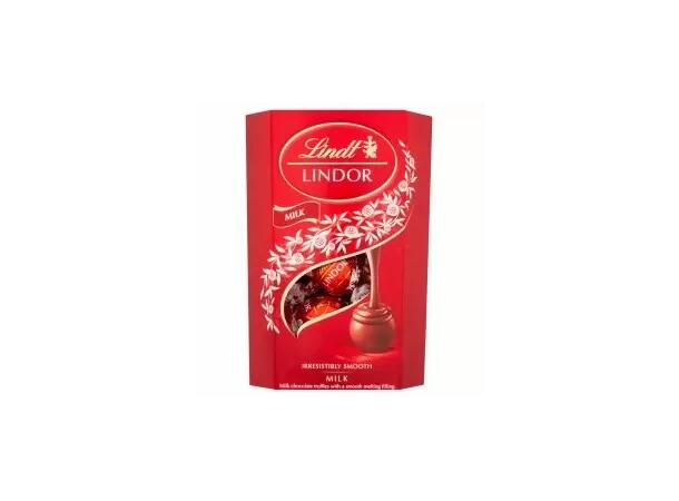LINDT LINDOR MILK CORNET 200G 1x8 