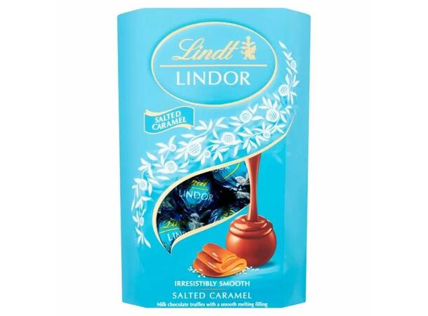 Lindt Lindor Salted Caramel Chocolate Truffles Box 200g 1x8 
