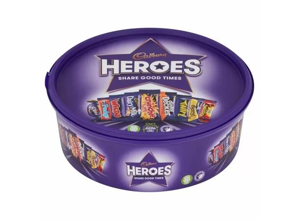 CADBURY HEROES TUB 550G 1x1 