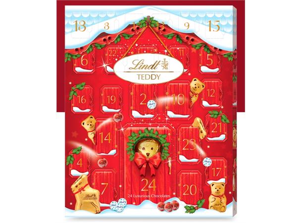 LINDT TEDDY BEAR ADVENT CALENDAR 250G 1x4 