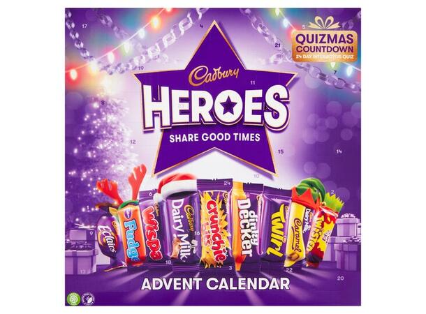Cadbury Heroes Chocolate Advent Calendar 230g 1x6 