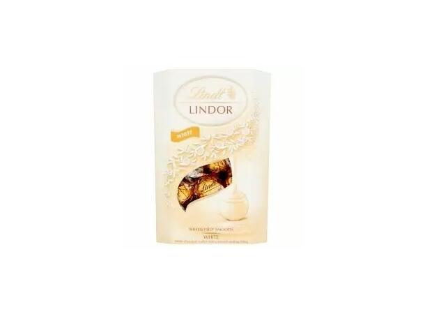 LINDT LINDOR WHITE CORNET 200G 1x8 