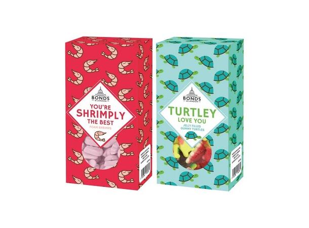 BONDS SHRIMPLY THE BEST & TURTLEY LOVE YOU PUN BOX 140g 1x12 