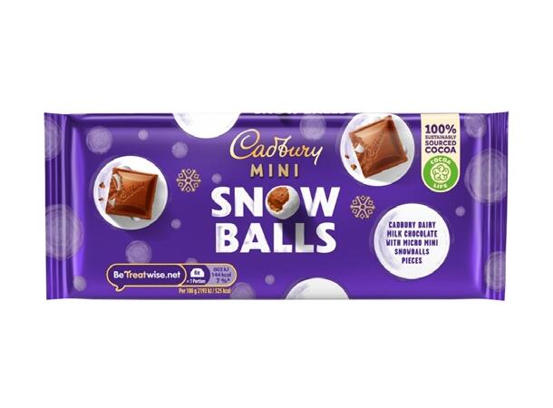 CADBURY SNOWBALLS BLOCK 110G 1X20 